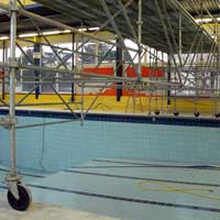 Passerelle roulante, piscine de Prigueux